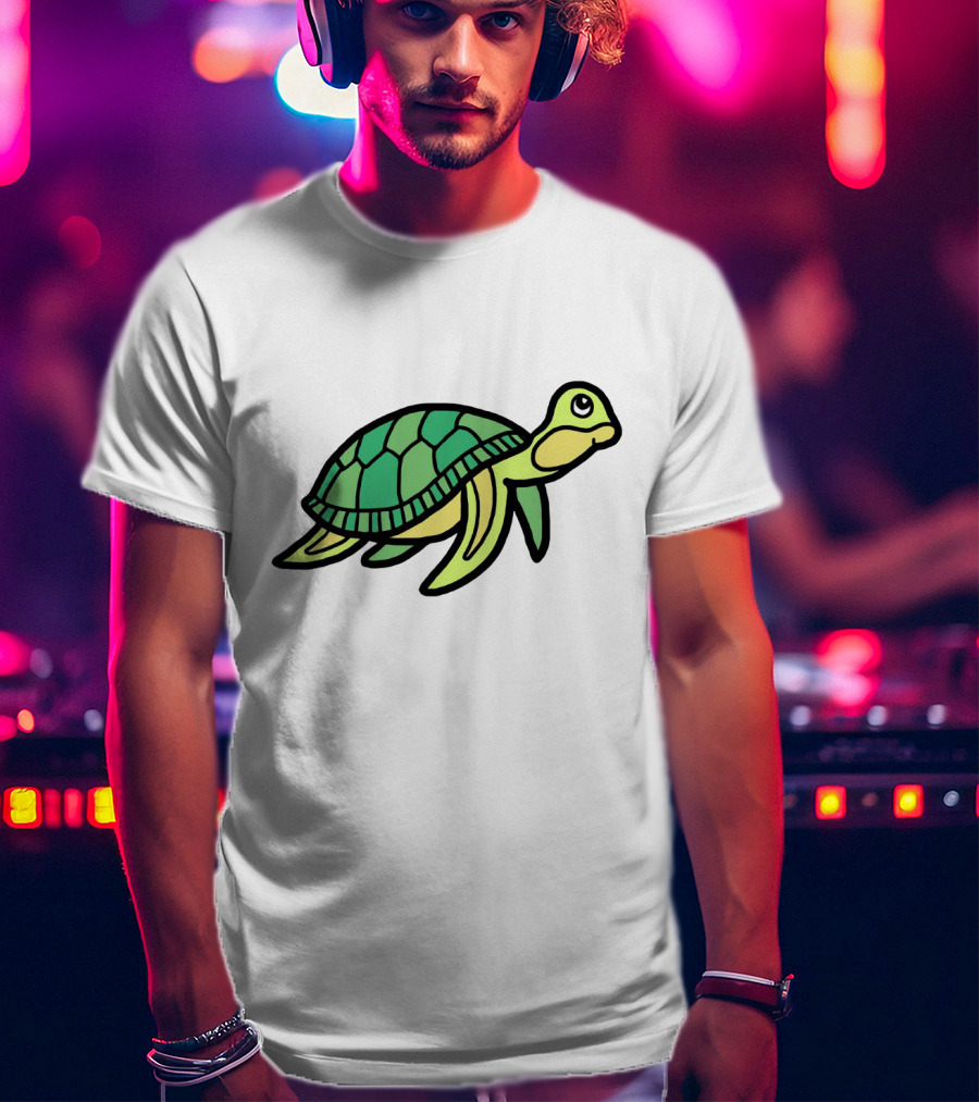 Cute Little Sea Turtle Delightfully Adorable Green Companion T-Shirt