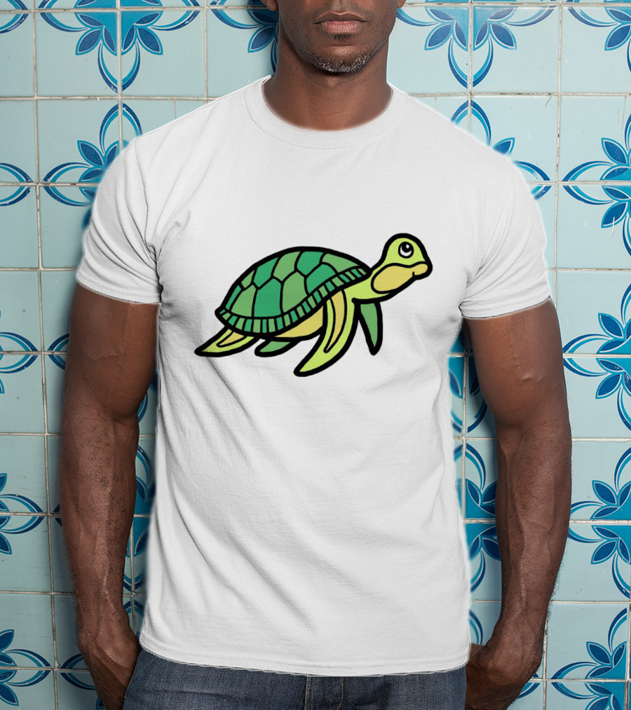 Cute Little Sea Turtle Delightfully Adorable Green Companion T-Shirt