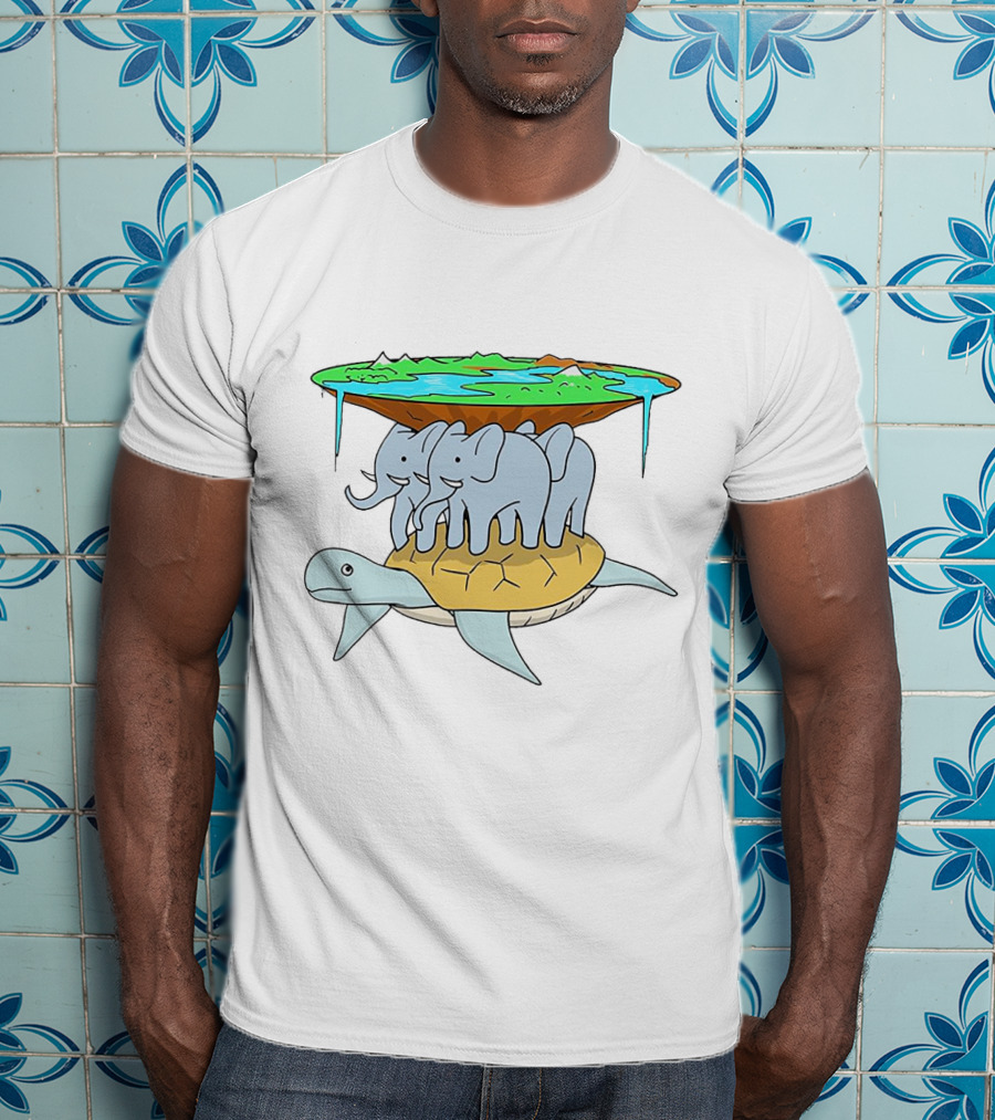 Discworld Turtles Three Elephants World On Turtle T-Shirt