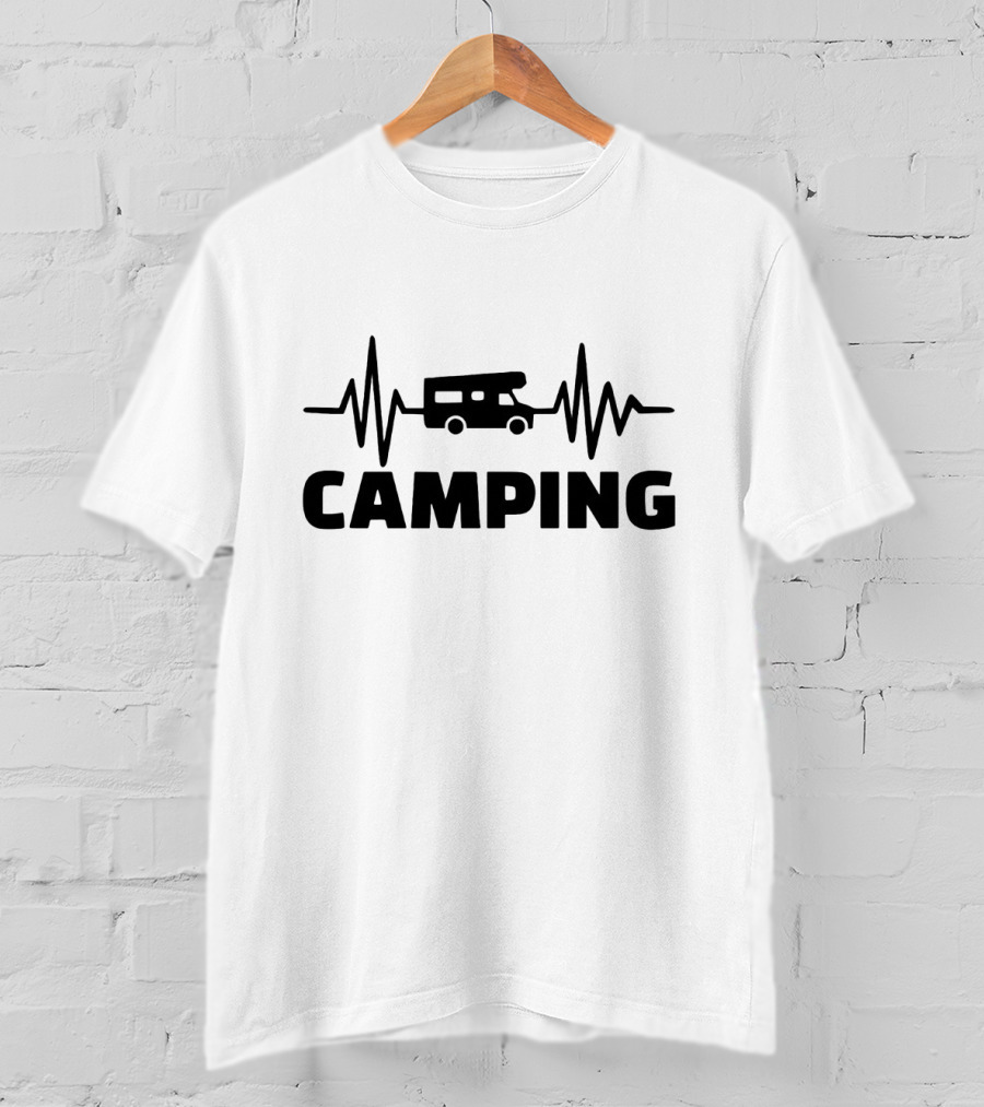 Camping Grande RV Heartbeat Camper Adventure T-Shirt