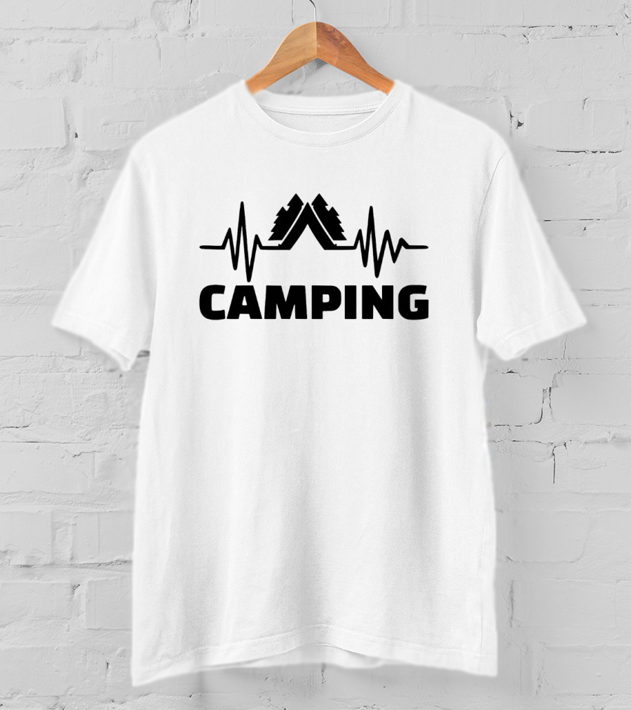 Camping Pulse Tent Heartbeat T-Shirt