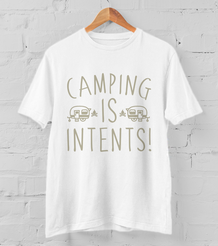 Camping Is Intents Fun With Cute Caravan T-Shirt