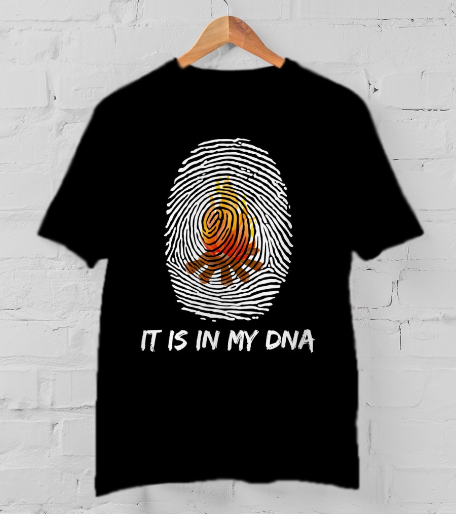 It Is In My DNA Campfire Fingerprint Camping T-Shirt