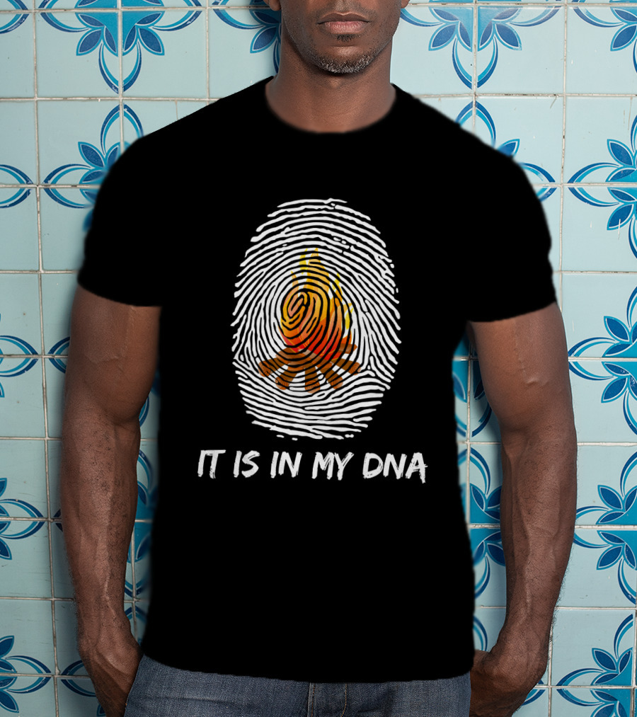 It Is In My DNA Campfire Fingerprint Camping T-Shirt