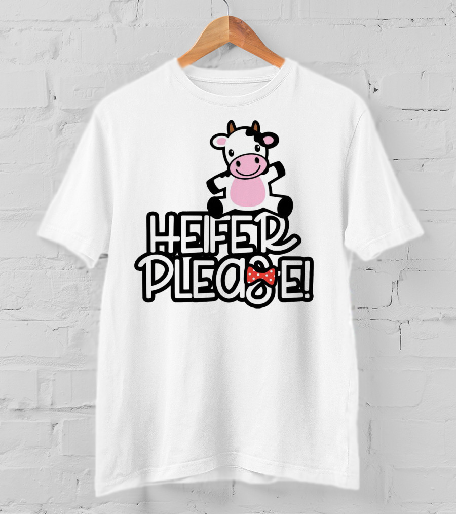 Heifer Please Funny Cow Cattle Red Bandana Cute Farm T-Shirt