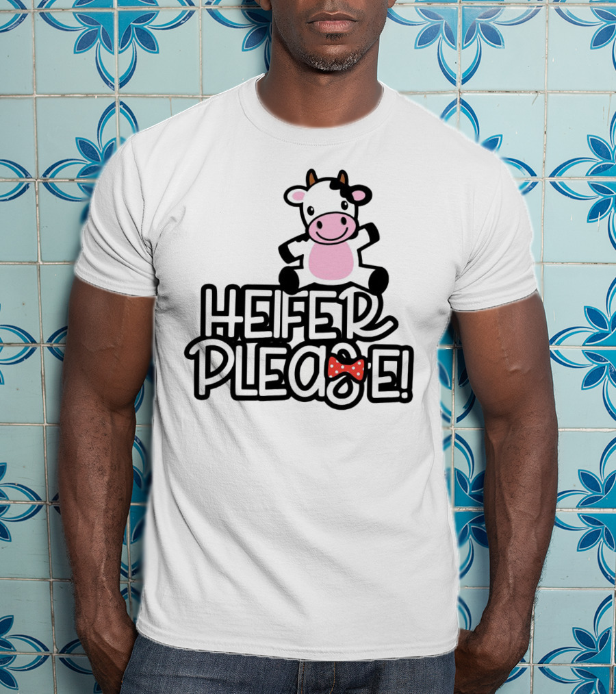 Heifer Please Funny Cow Cattle Red Bandana Cute Farm T-Shirt