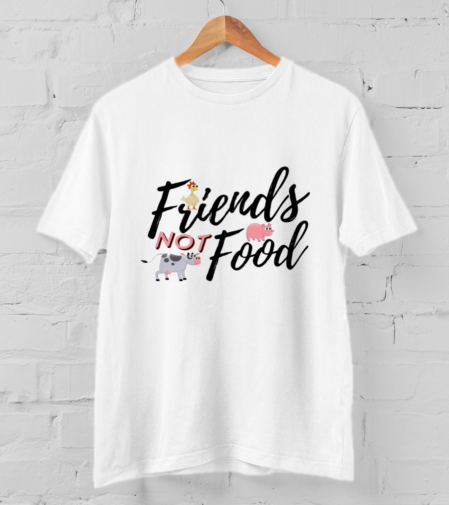 Friends Not Food Animal Rights Pig Cow Chicken T-Shirt
