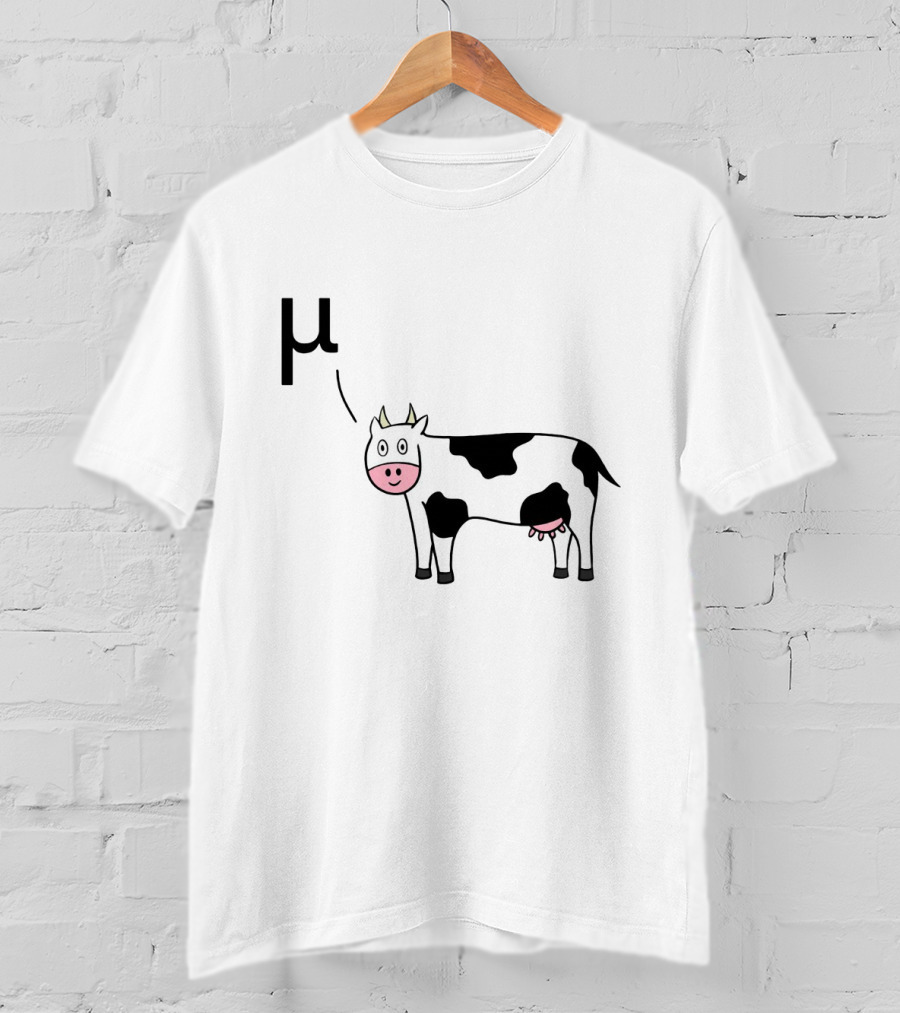 Physics Cow Mu Symbol Expression T-Shirt