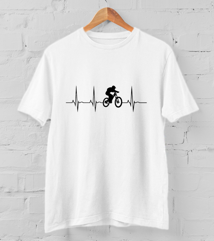 Heartbeat BMX MTB Mountainbike Downhill Bike Rider Pulse T-Shirt