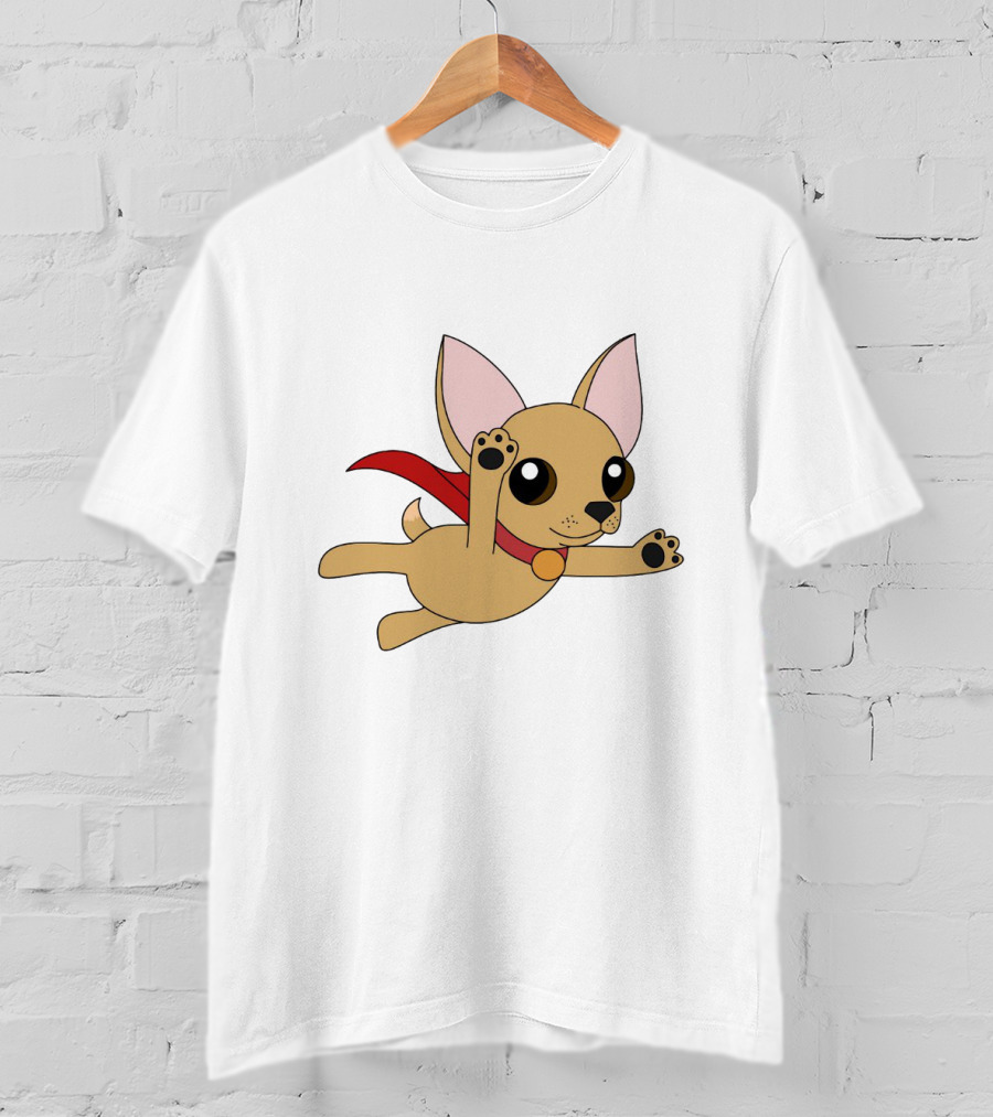 Flying Super Chihuahua With Red Cape T-Shirt