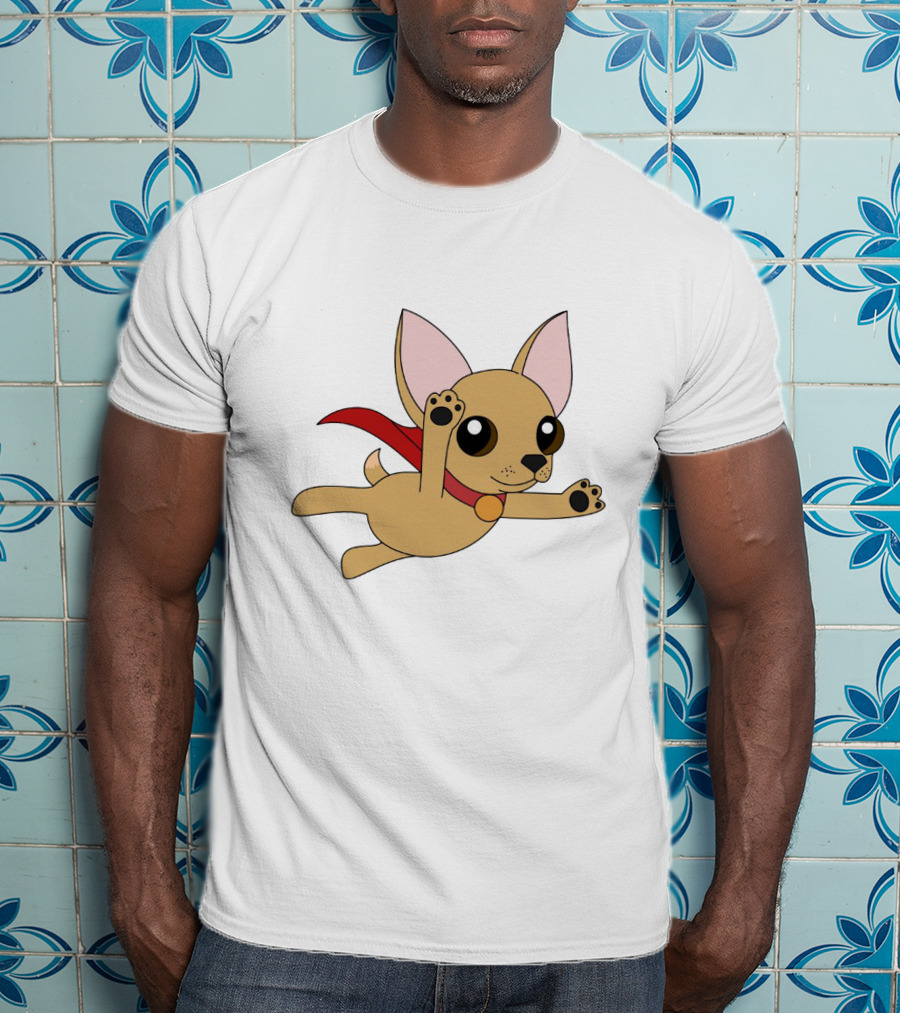Flying Super Chihuahua With Red Cape T-Shirt