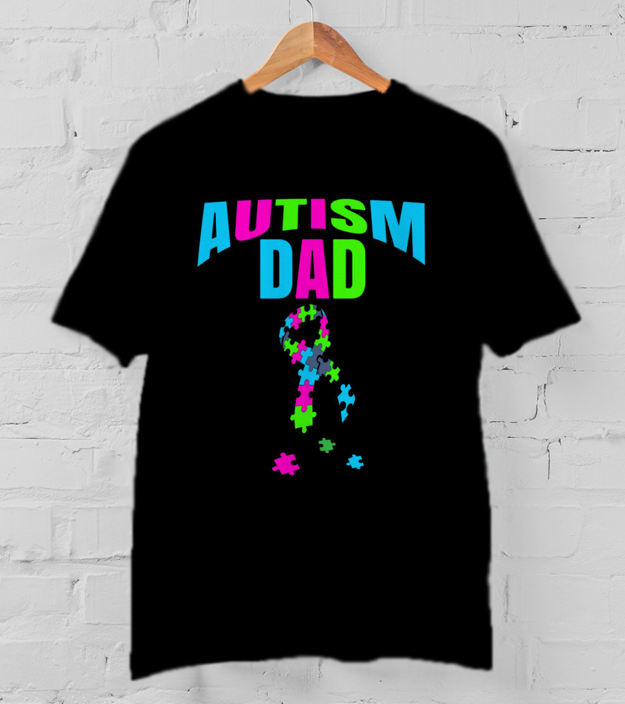 Autism Dad Puzzle Piece T-Shirt