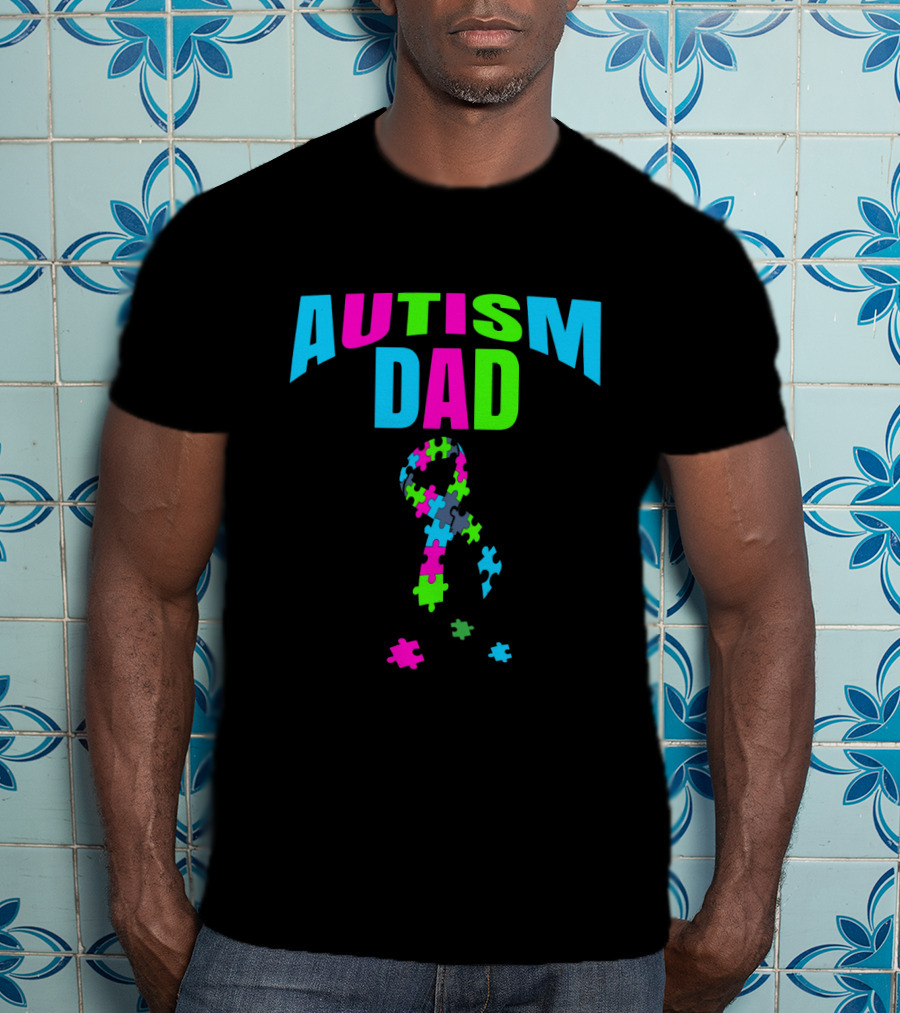 Autism Dad Puzzle Piece T-Shirt
