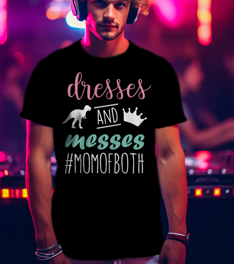 Dresses And Messes Dinosaur Crown #Momofboth T-Shirt