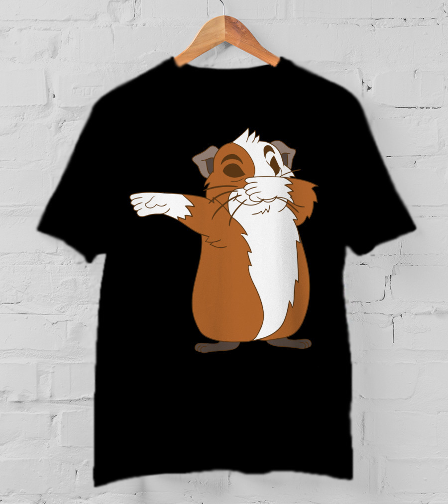 Guinea Pig Dabbing Pose Brown And White Animal Dance Move T-Shirt