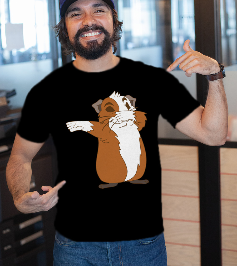 Guinea Pig Dabbing Pose Brown And White Animal Dance Move T-Shirt