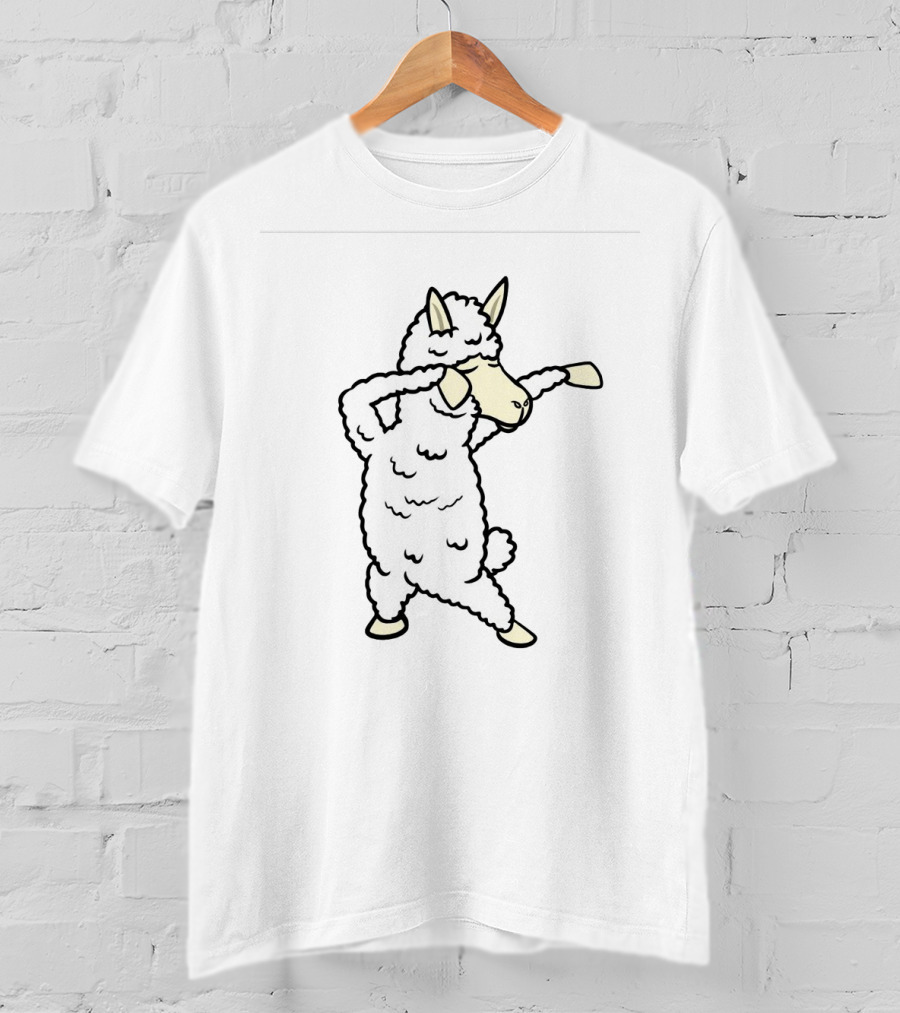 Dabbing Llama Cartoon Dance Pose T-Shirt