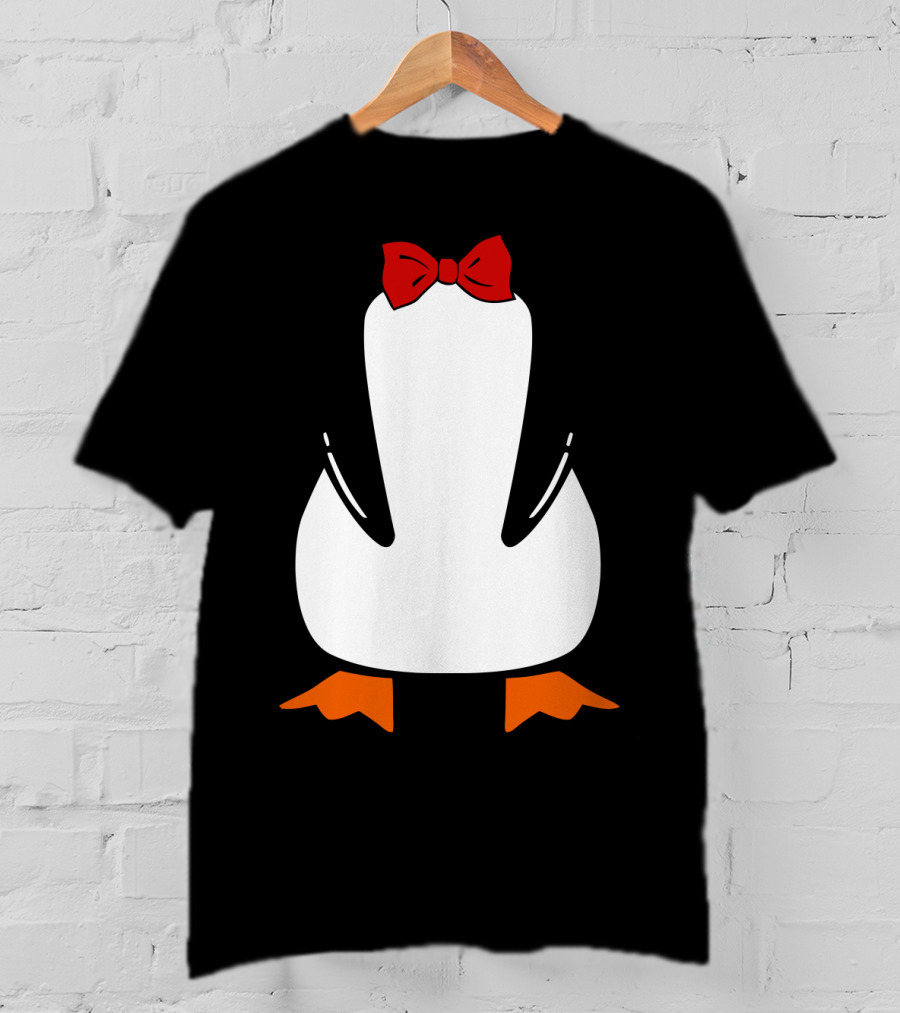 Penguin Penguin With Red Bow Tie And Orange Feet T-Shirt