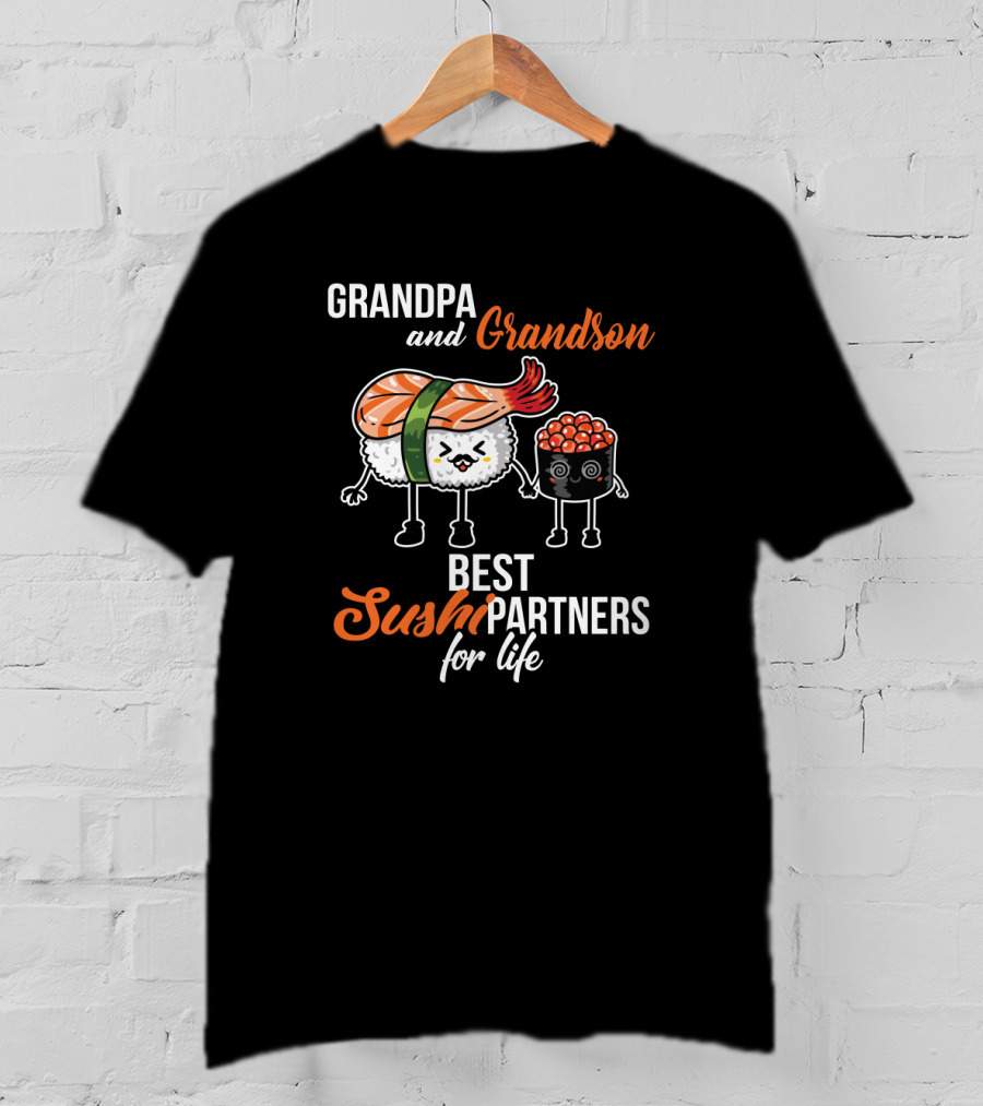 Grandpa And Grandson Best Sushi Partners For Life T-Shirt