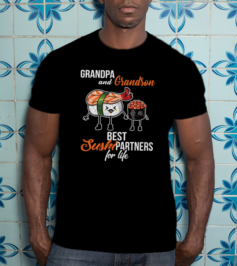 Grandpa And Grandson Best Sushi Partners For Life T-Shirt