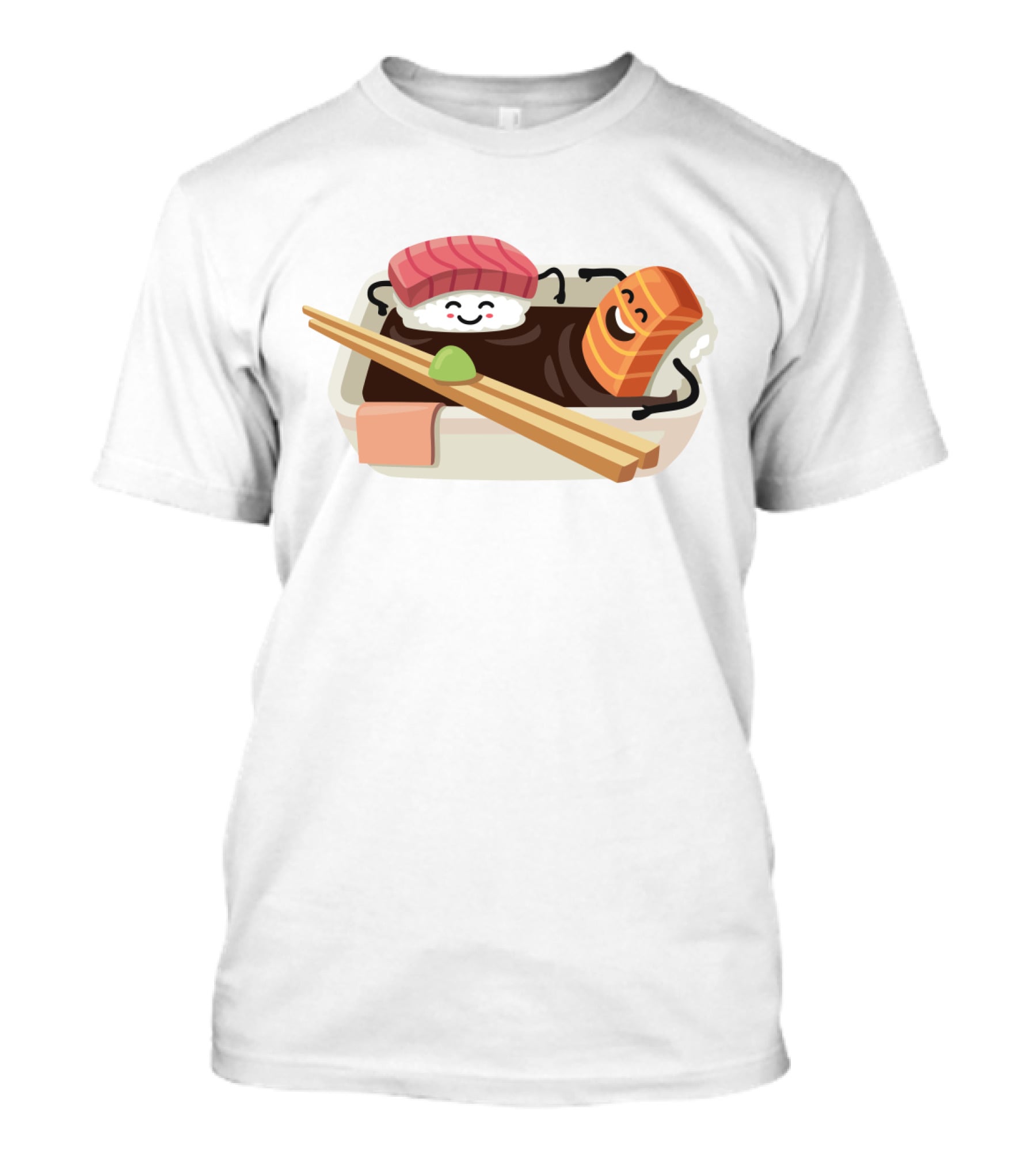 Sushi Shower Relaxing Nigiri And Salmon In Soy Sauce Bathtub T-Shirt