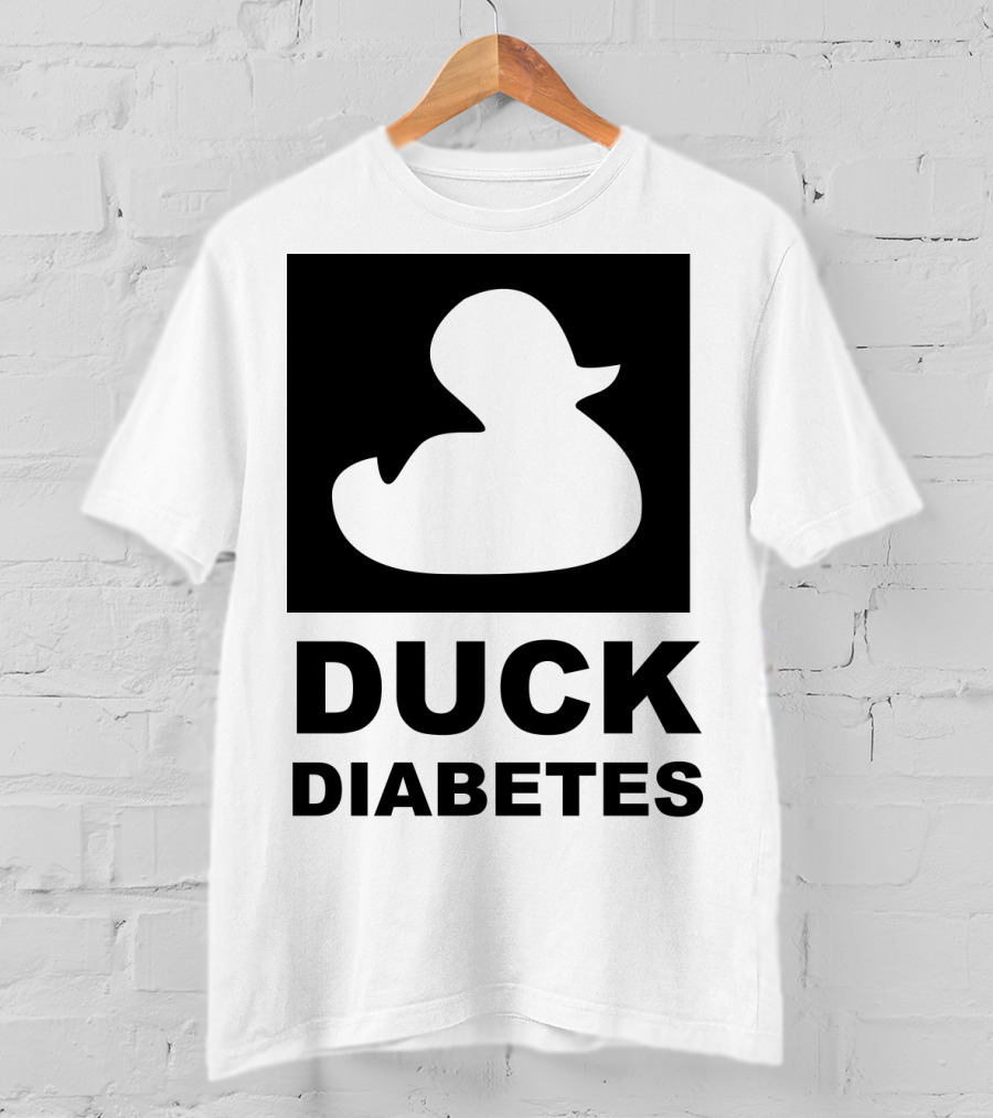 Duck Diabetes Rubber Duck Logo White T-Shirt