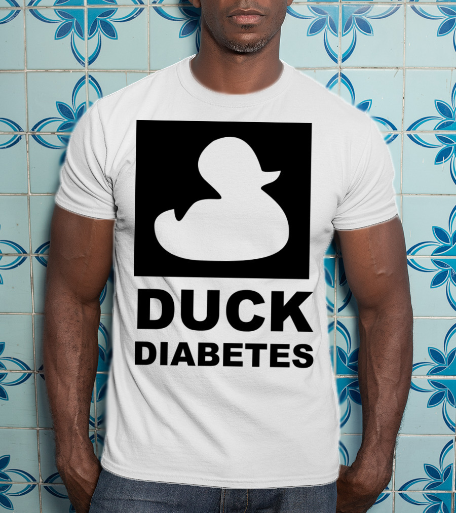 Duck Diabetes Rubber Duck Logo White T-Shirt