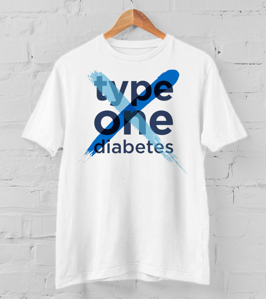 Type One Diabetes Blue Brushstroke T-Shirt