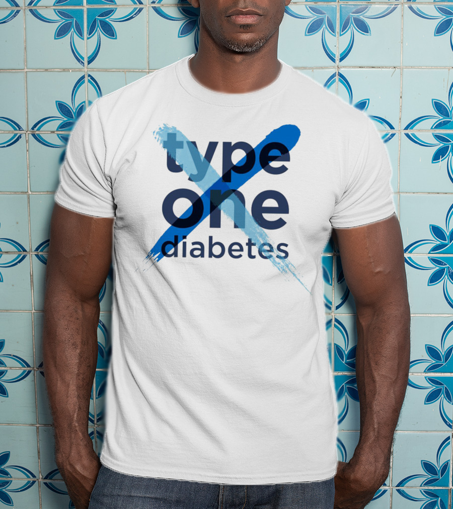 Type One Diabetes Blue Brushstroke T-Shirt