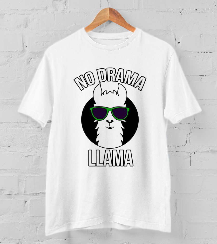 No Drama Llama Sunglasses Cool Design For Fun Times T-Shirt