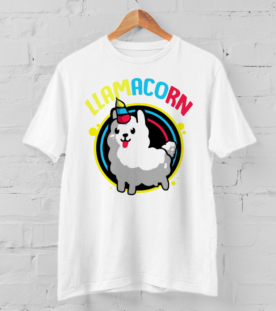 Llamacorn Llama Drama Rainbow Alpaca America T-Shirt