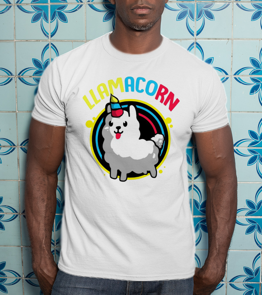 Llamacorn Llama Drama Rainbow Alpaca America T-Shirt