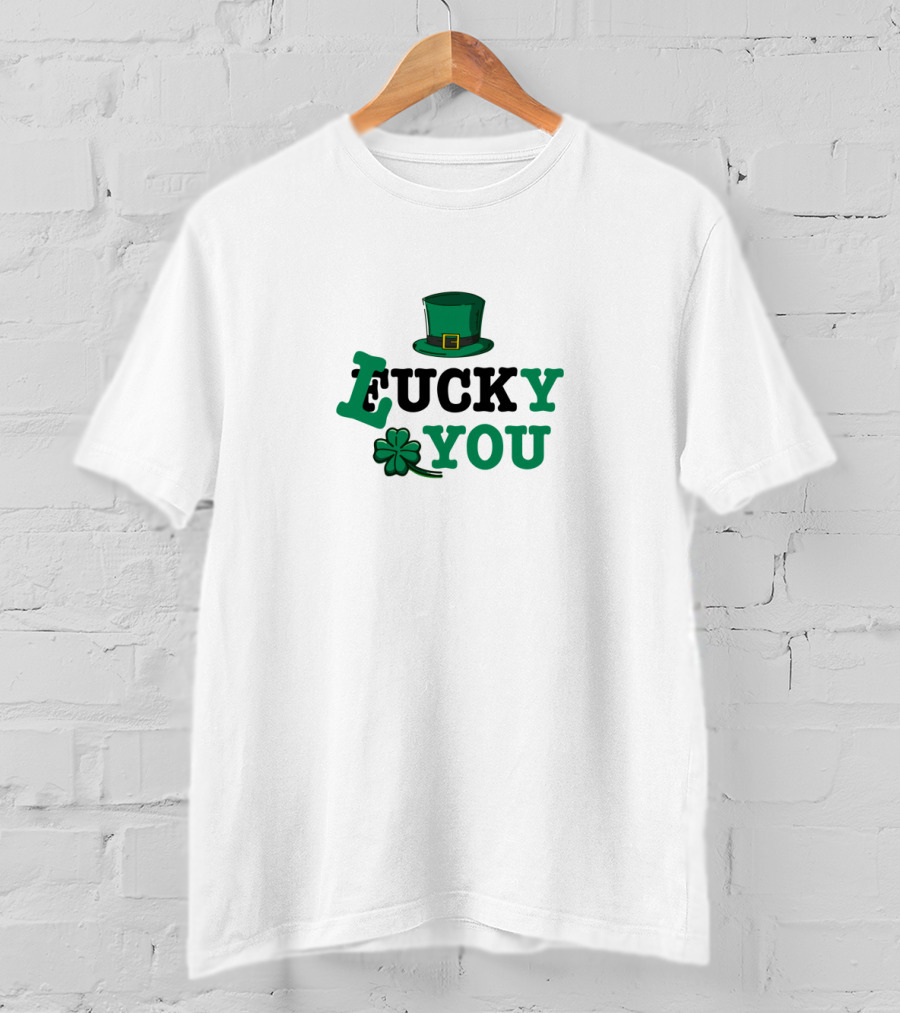 Lucky You Shamrock Hat T-Shirt