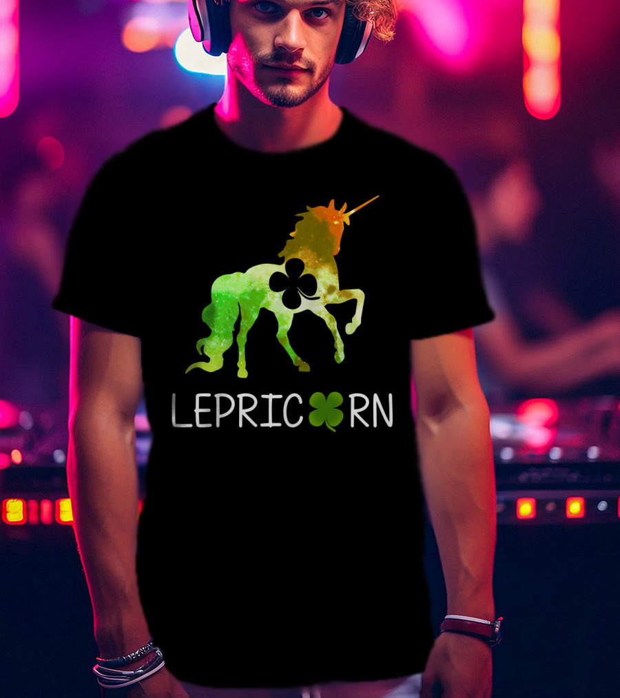 Lepricorn Shamrock Unicorn Leprechaun St. Patrick's Day T-Shirt