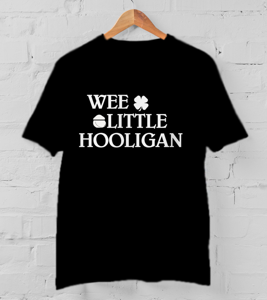 Wee Little Hooligan St Patrick's Day Clover Hat T-Shirt