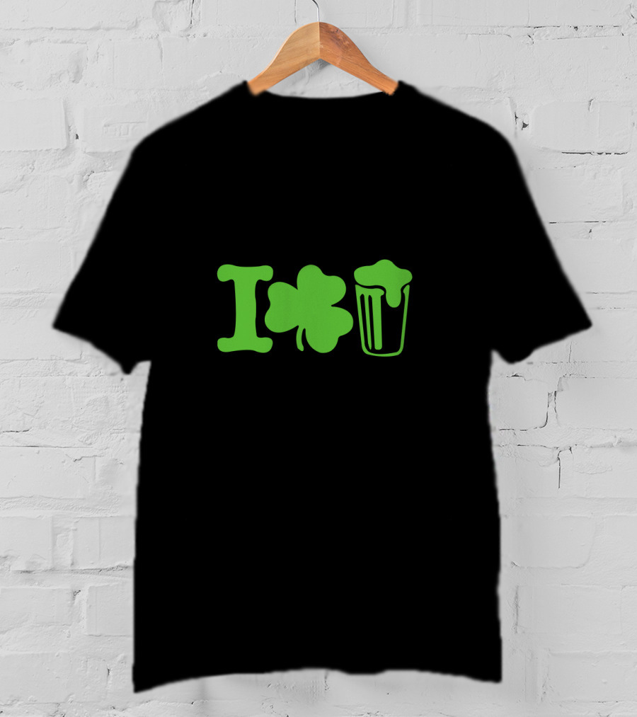 St. Patrick's Day Shamrock Heart Beer T-Shirt