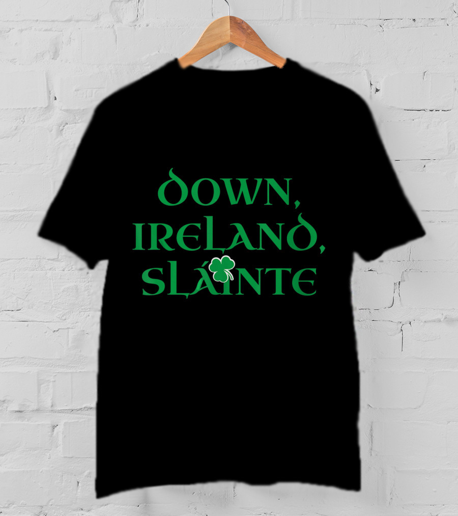 County Down Ireland Sláinte Shamrock T-Shirt