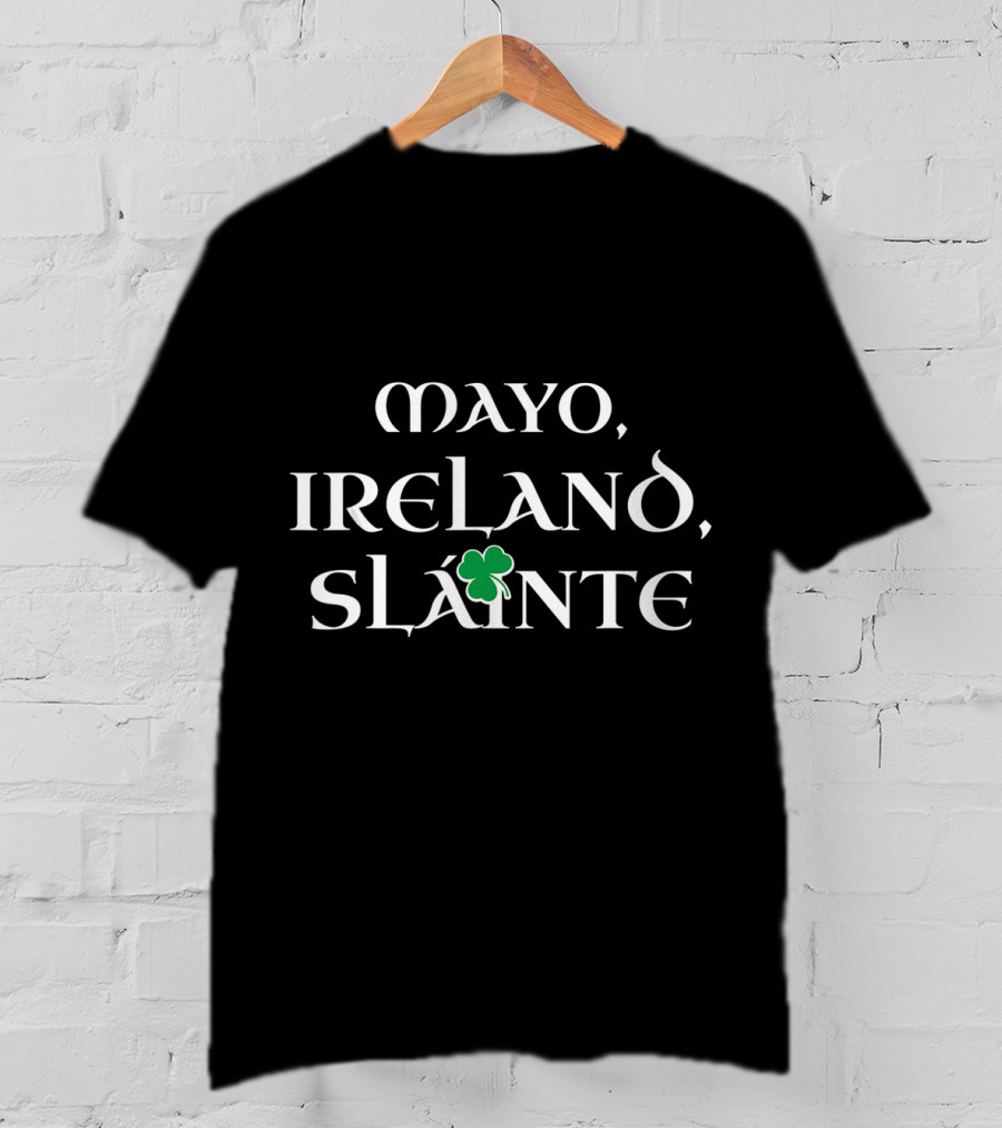 Mayo Ireland Sláinte Irish Pride Shamrock T-Shirt