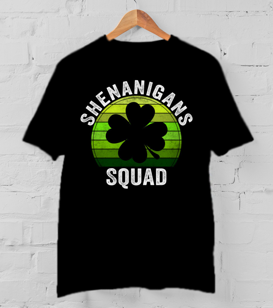 Shenanigans Squad Clover Shamrock T-Shirt