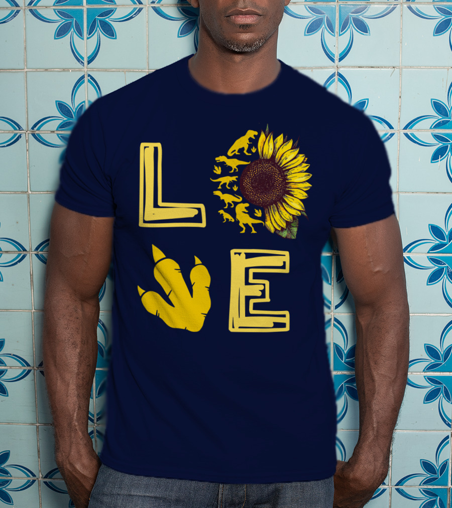 Love Sunflower Dinosaur Claw T-Shirt