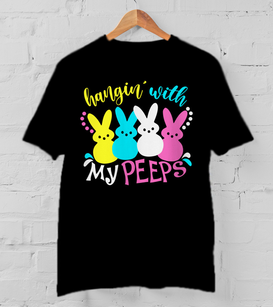Hangin With My Peeps Pastel Bunnies T-Shirt