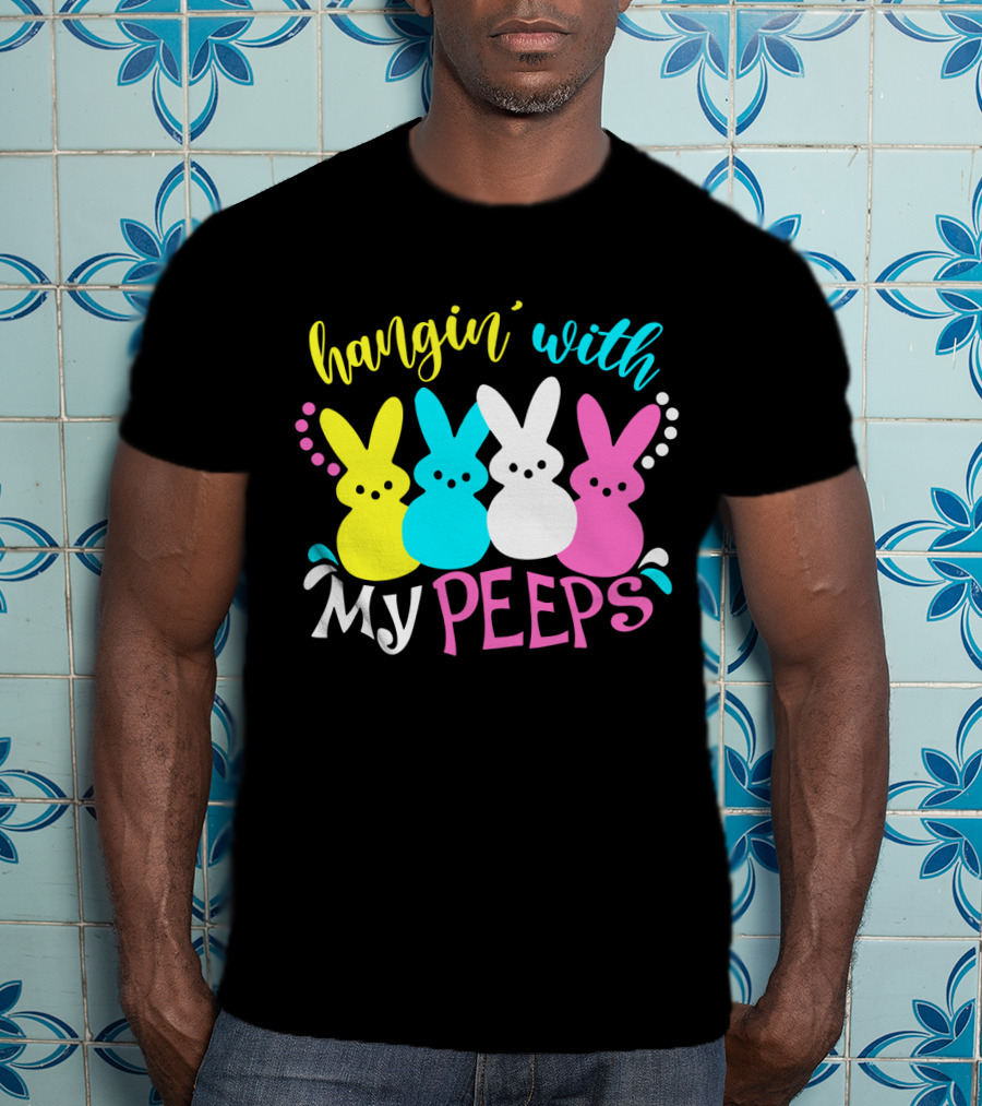 Hangin With My Peeps Pastel Bunnies T-Shirt