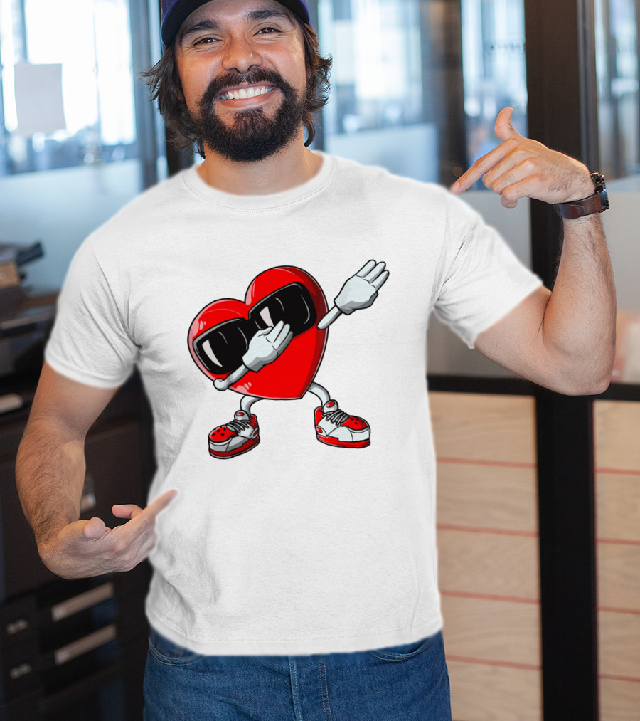Heart Dabbing With Sunglasses And Sneakers T-Shirt