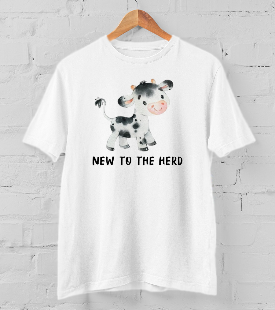New To The Herd Funny Cow Playful T-Shirt
