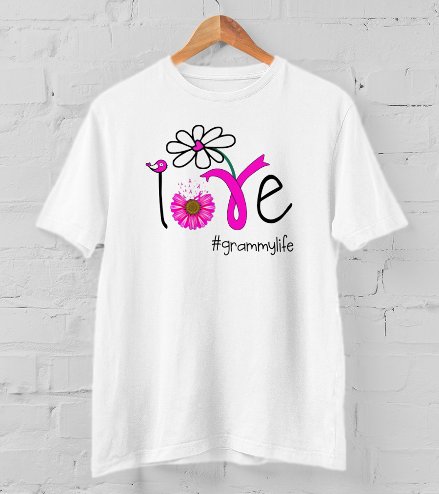 Love #grammylife Floral Bird T-Shirt