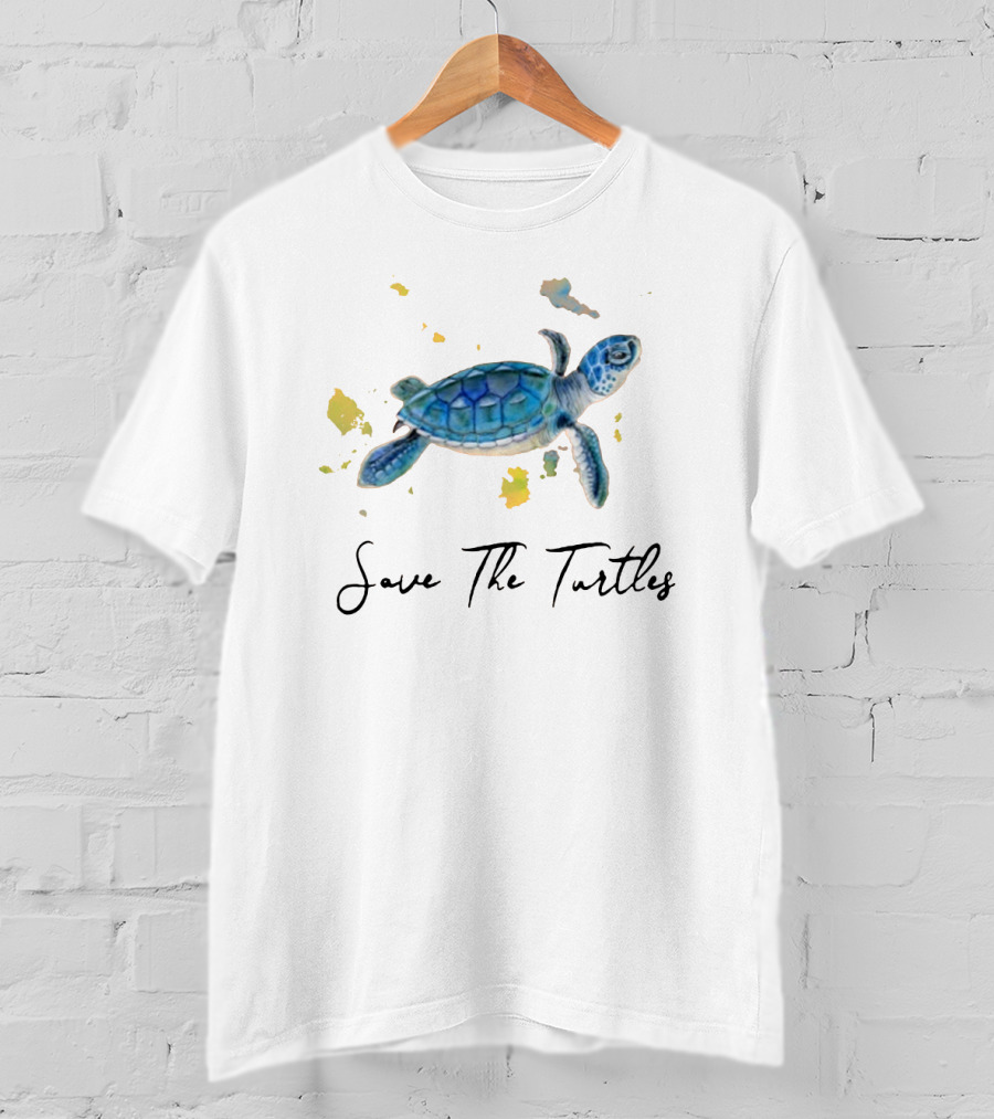 Save The Turtles Blue Sea Turtle Conservation T-Shirt