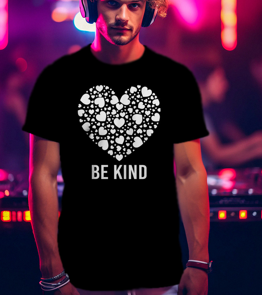 Be Kind Heart With Love Symbols T-Shirt