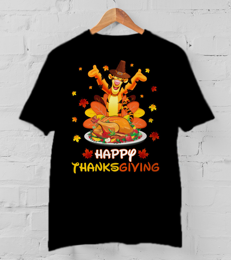 Tigger Happy Thanksgiving Turkey Feast T-Shirt