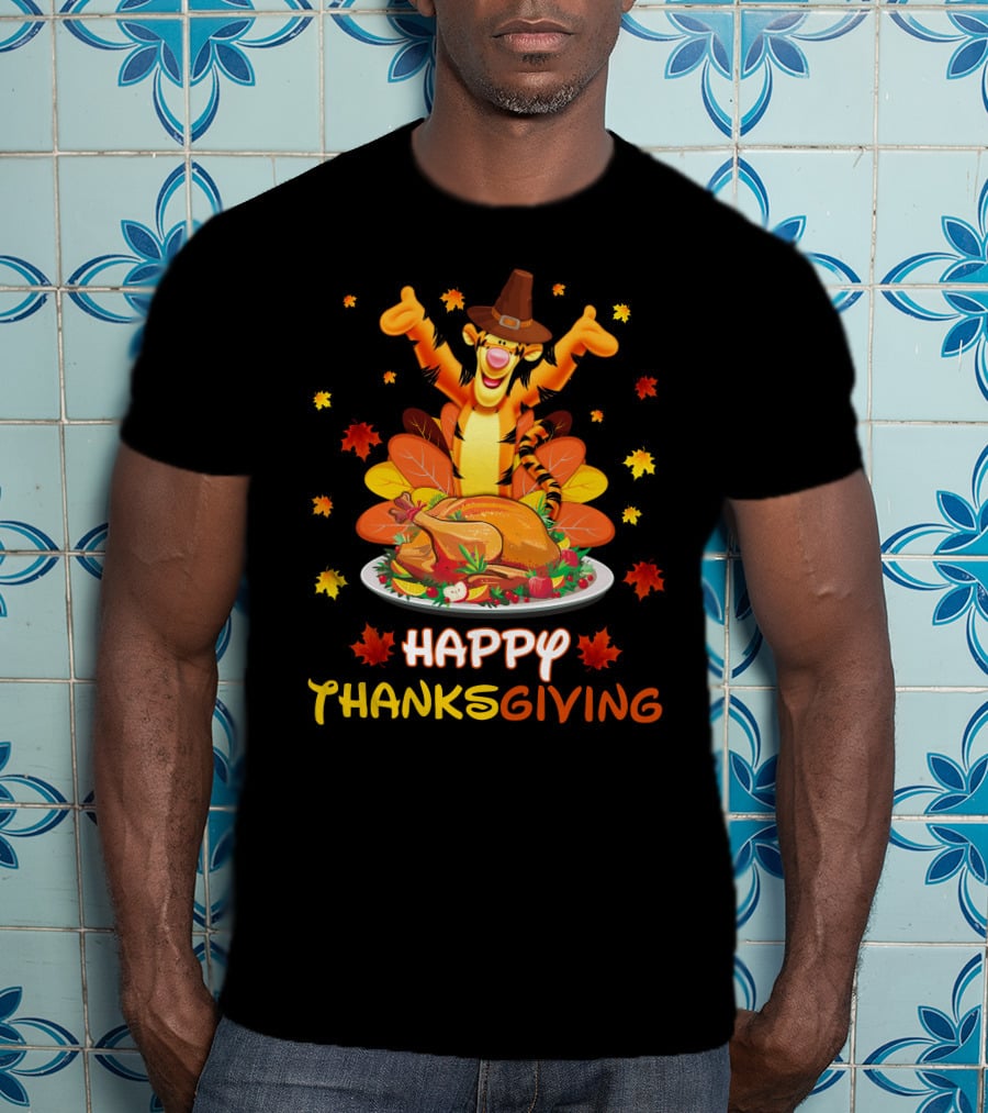 Tigger Happy Thanksgiving Turkey Feast T-Shirt