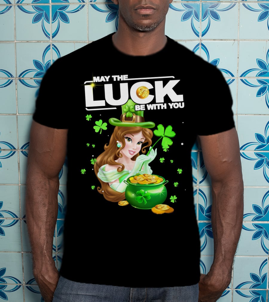 May The Luck Be With You St. Patrick's Day Princess With Pot Of Gold T-Shirt